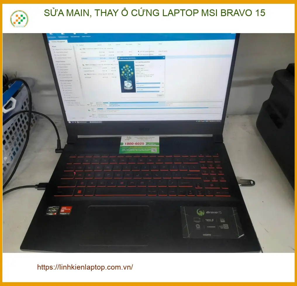 Anh Phúc cần sửa main, thay ổ cứng laptop MSI Bravo 15 Quận 12 ảnh thực tế 1