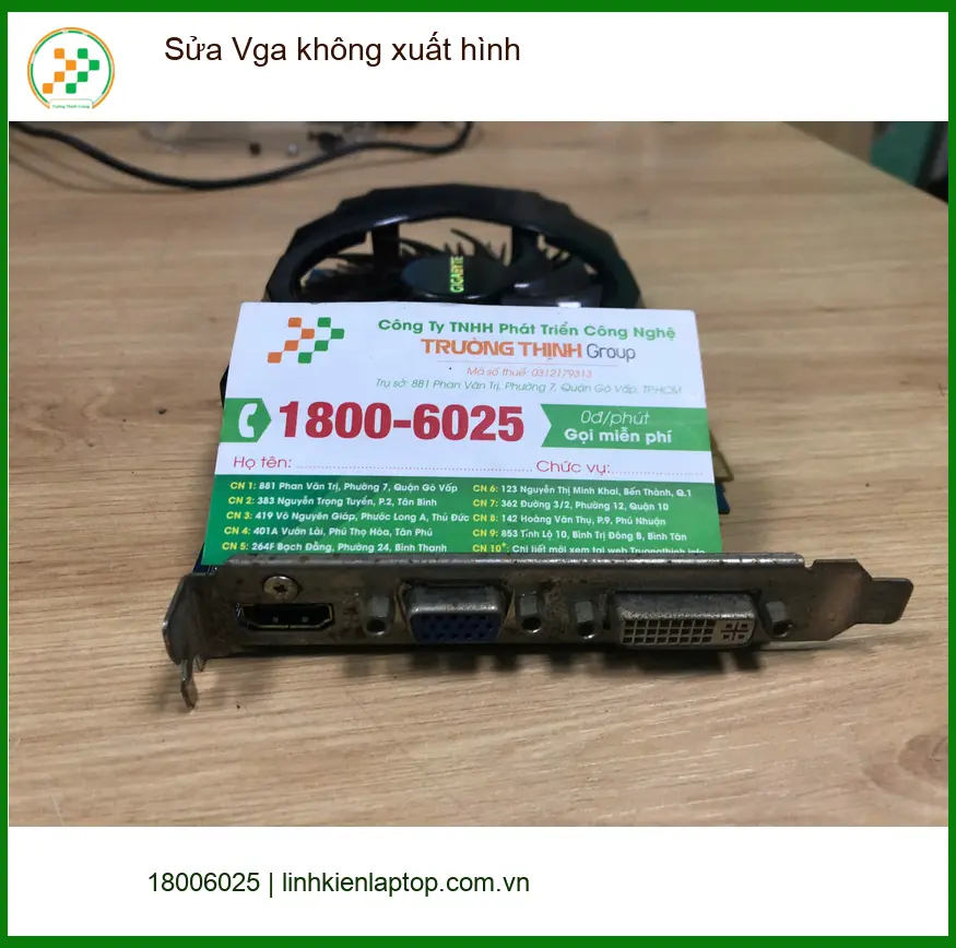 Cô Bích quản lý nhà hàng - Sửa VGA không xuất hình Quận Bình Tân lấy ngay ảnh thực tế 1
