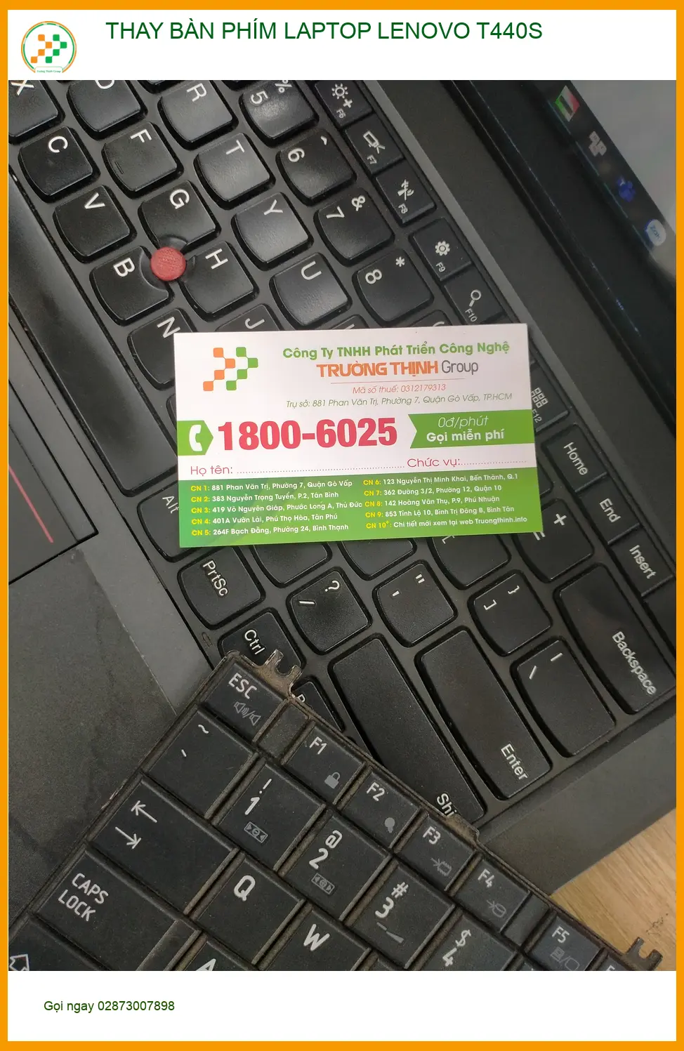 Anh Khải lập trình viên tìm tiệm Thay Bàn Phím Laptop Lenovo T440s Quận 12 lấy liền ảnh thực tế 2