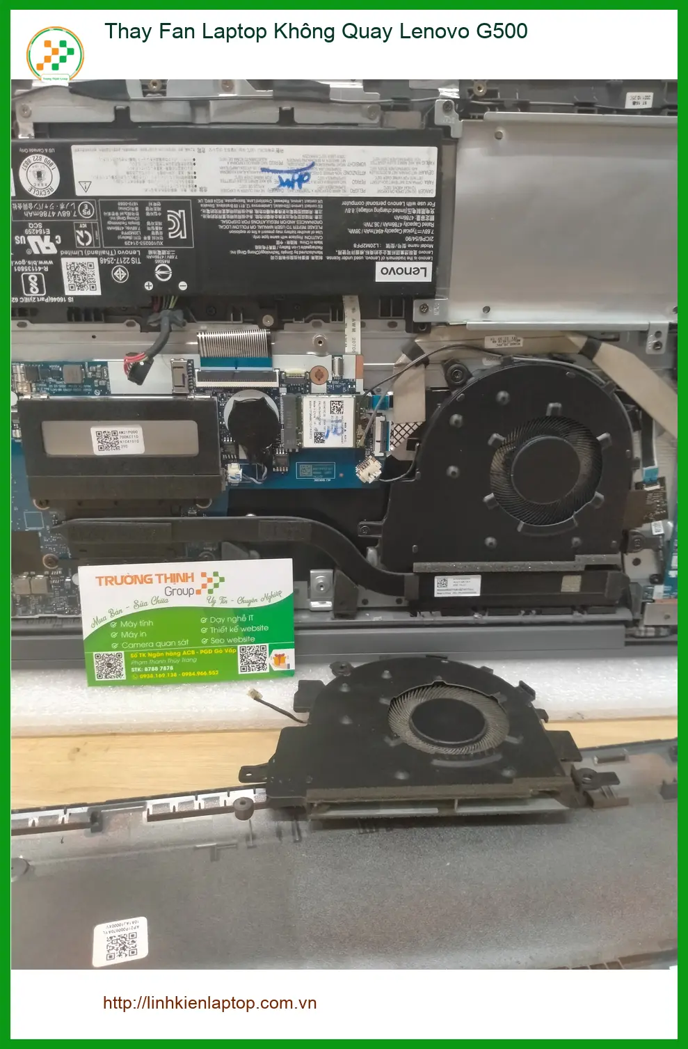 Bạn Minh sinh viên đau đầu tìm - Chỗ thay fan laptop không quay Lenovo G500 Quận 12 ảnh thực tế 1