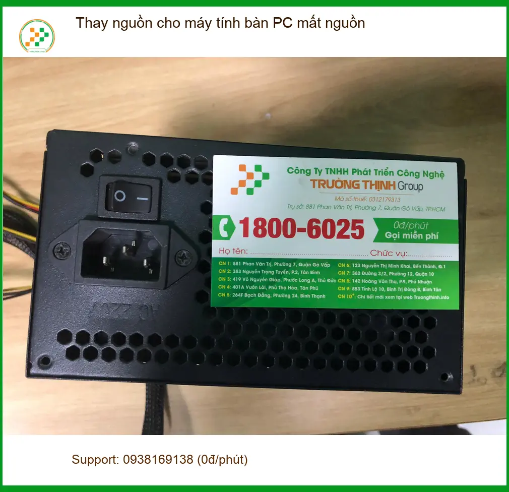 Anh Hải thay nguồn PC mất nguồn Quận Bình Tân lấy ngay ảnh thực tế 1