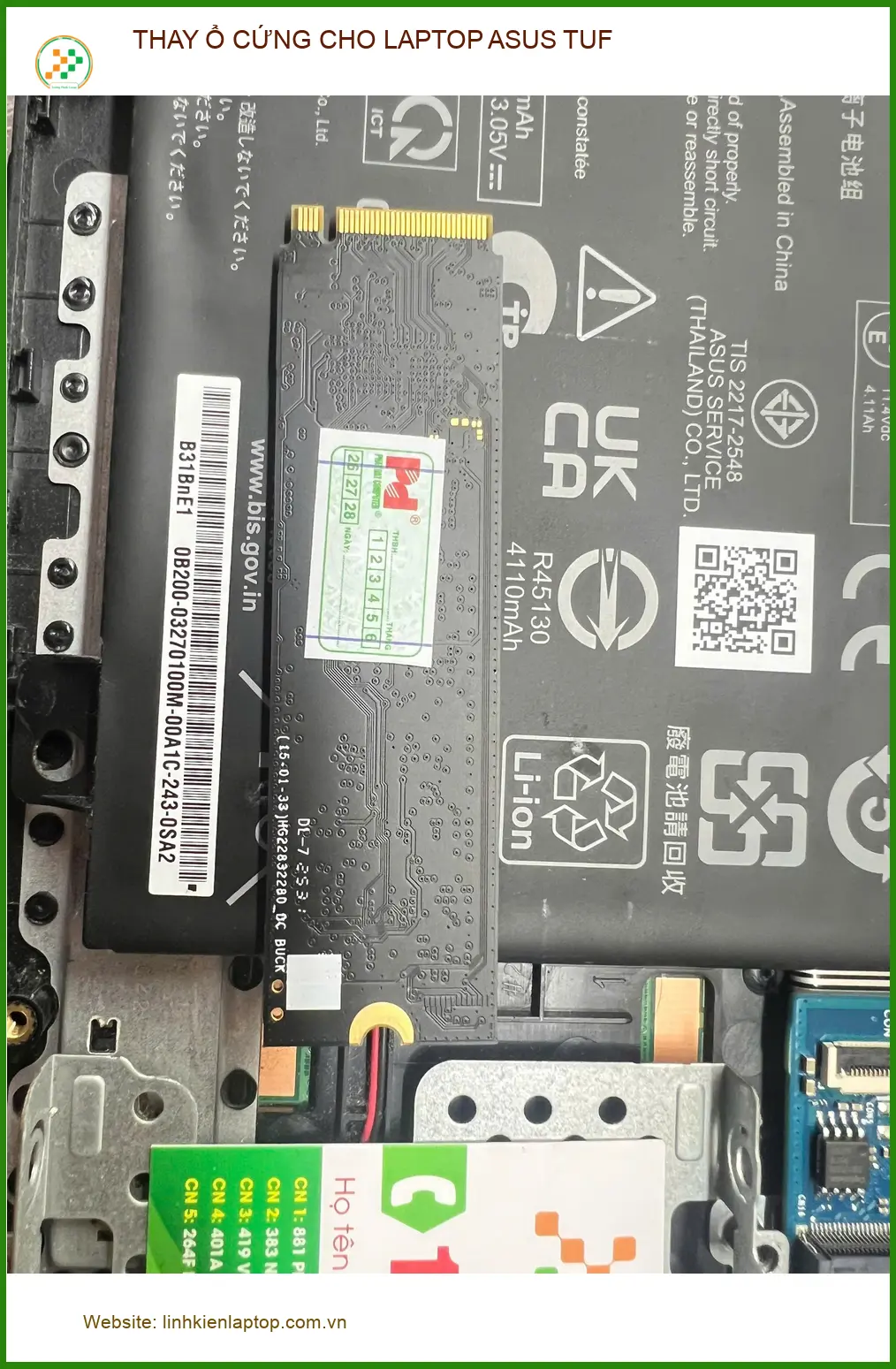 Anh Khôi tìm chỗ Thay Ổ Cứng Laptop ASUS TUF Quận Gò Vấp Uy tín - Xem review ảnh thực tế 1
