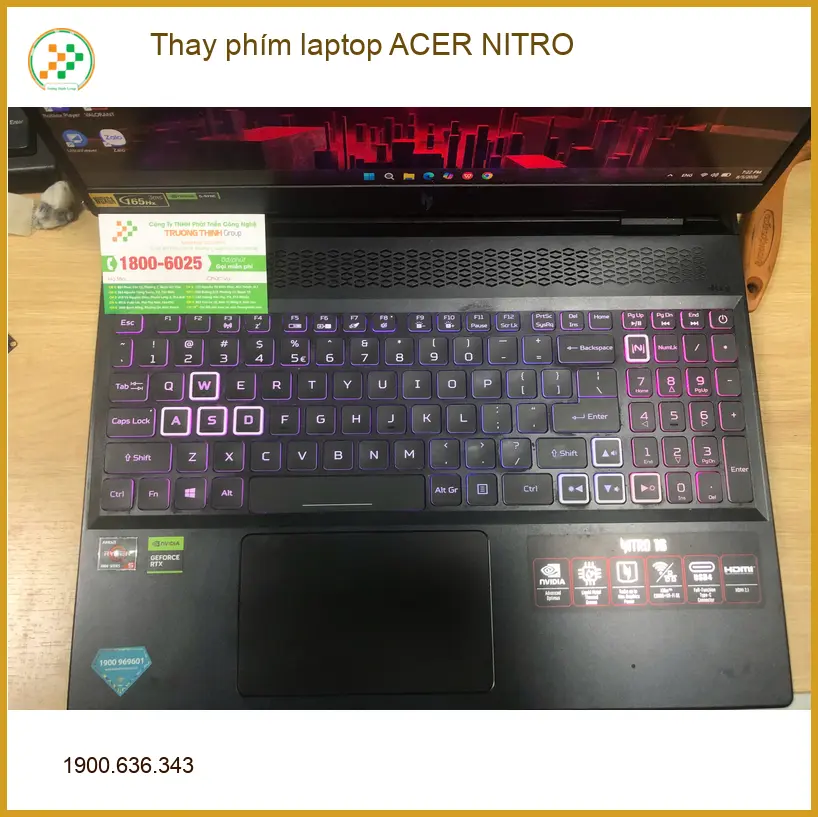 Chị Thanh nhân viên văn phòng Quận Bình Tân tìm nơi Thay phím laptop ACER NITRO ảnh thực tế 1