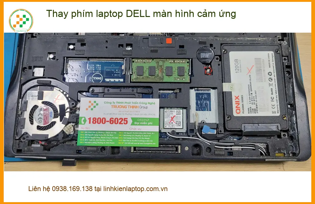 Chỗ thay phím laptop DELL màn hình cảm ứng Quận Bình Tân - Anh Minh review ảnh thực tế 2