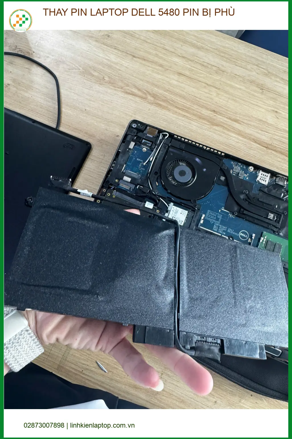 Thay pin laptop Dell 5480 bị phù Quận 10 - Chị Minh Anh giáo viên sợ hỏng máy ảnh thực tế 1