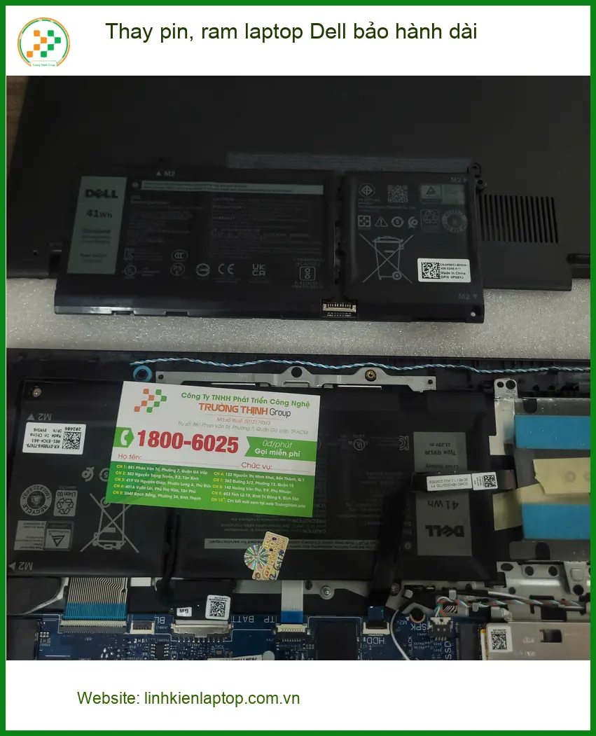 Chị Liên thay pin, ram laptop Dell bảo hành dài Quận Tân Bình ảnh thực tế 1