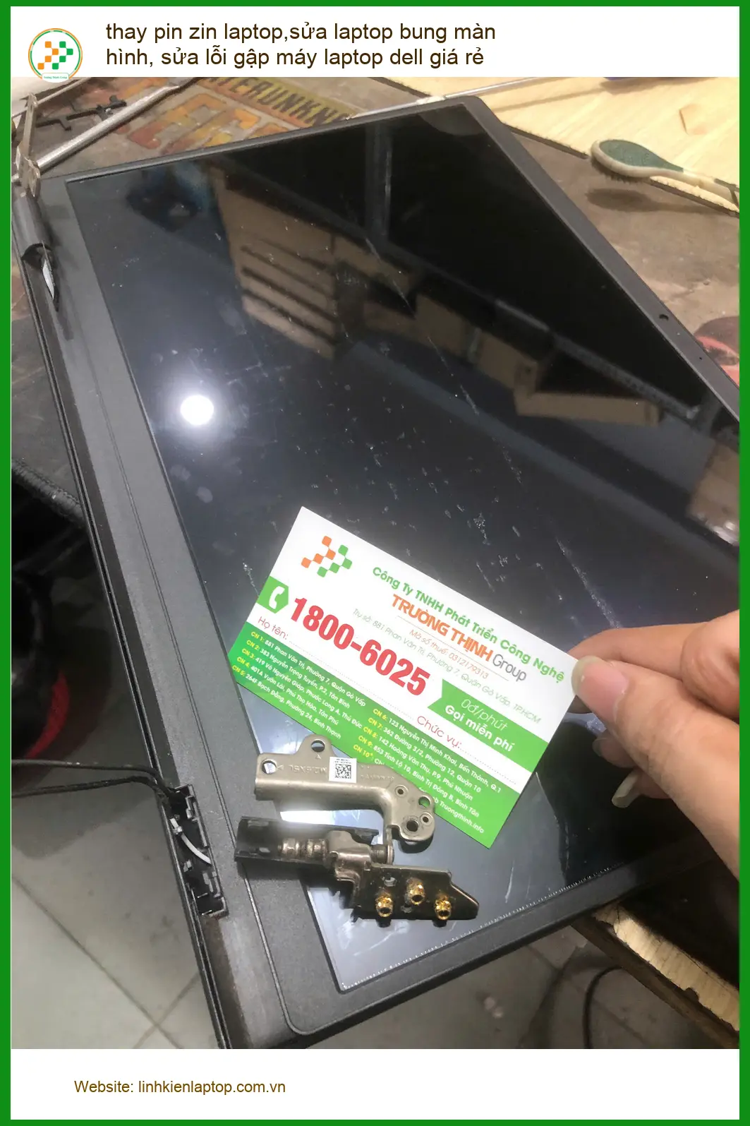 Anh Tùng kế toán sửa lỗi gập máy, thay pin zin laptop Dell giá rẻ Quận Bình Thạnh ảnh thực tế 2