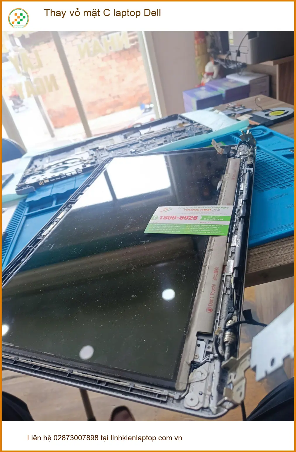 Chị Huyền cần thay vỏ laptop gấp - Chỗ Thay vỏ mặt C laptop Dell Quận Tân Phú lấy liền ảnh thực tế 1