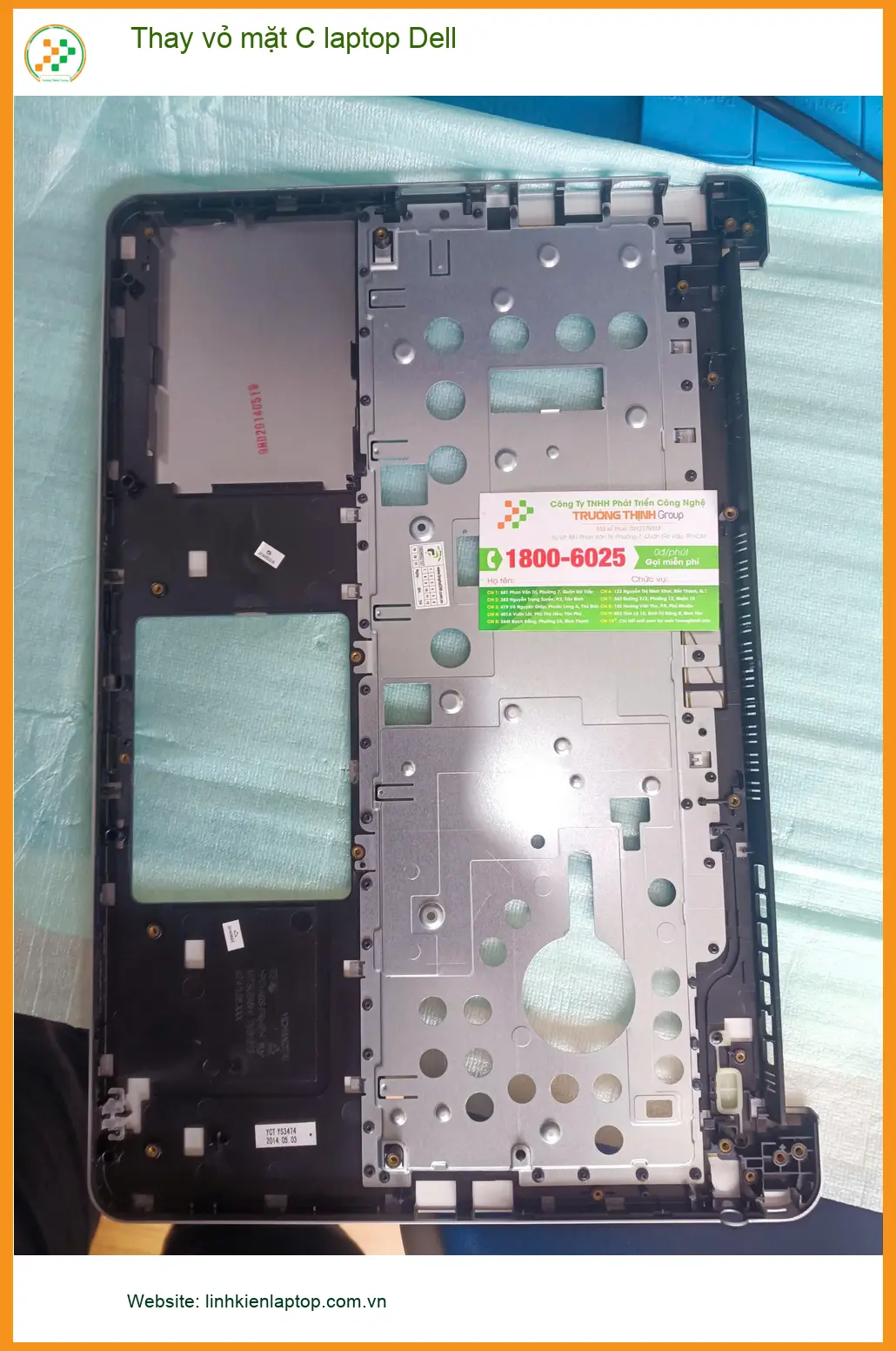 Chị Huyền cần thay vỏ laptop gấp - Chỗ Thay vỏ mặt C laptop Dell Quận Tân Phú lấy liền ảnh thực tế 2