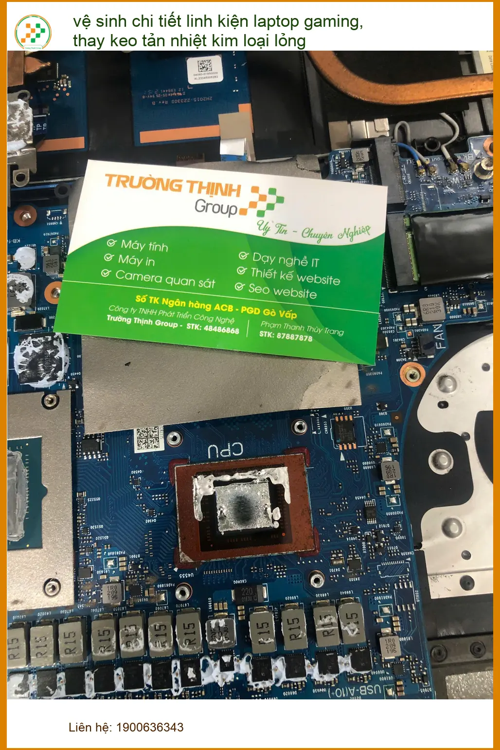 Anh Đức, Tiệm vệ sinh laptop gaming, thay keo tản nhiệt lỏng Q. Bình Thạnh ảnh thực tế 2
