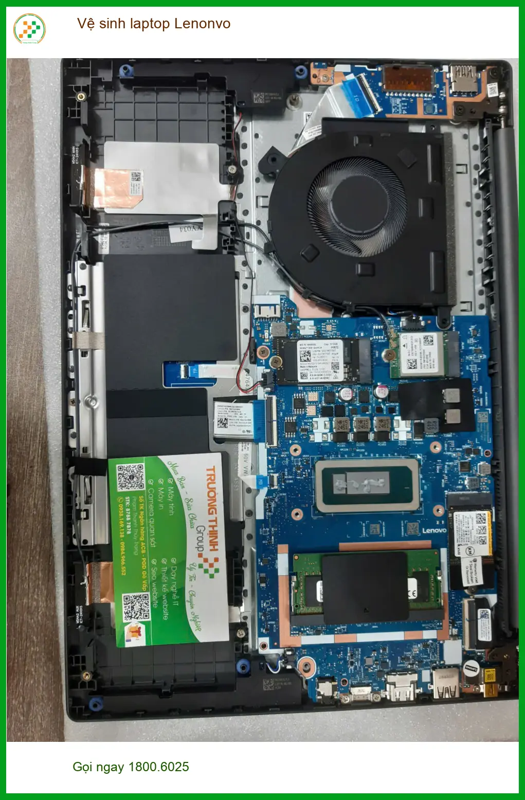 Tiệm vệ sinh laptop Lenonvo Quận Tân Bình uy tín - Bạn Khôi hài lòng ảnh thực tế 1