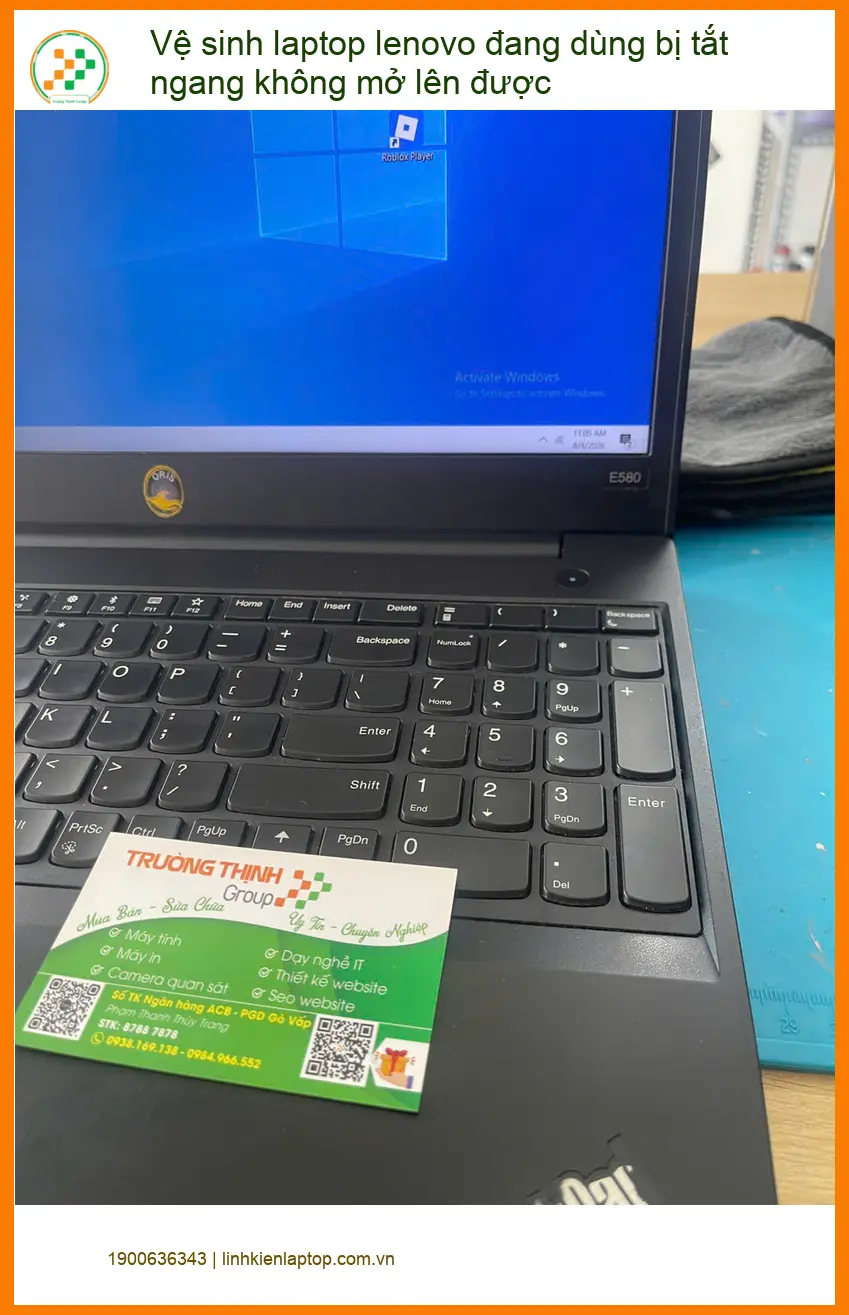 Bác Sơn và ca vệ sinh laptop Lenovo bị tắt ngang Quận Phú Nhuận ảnh thực tế 1