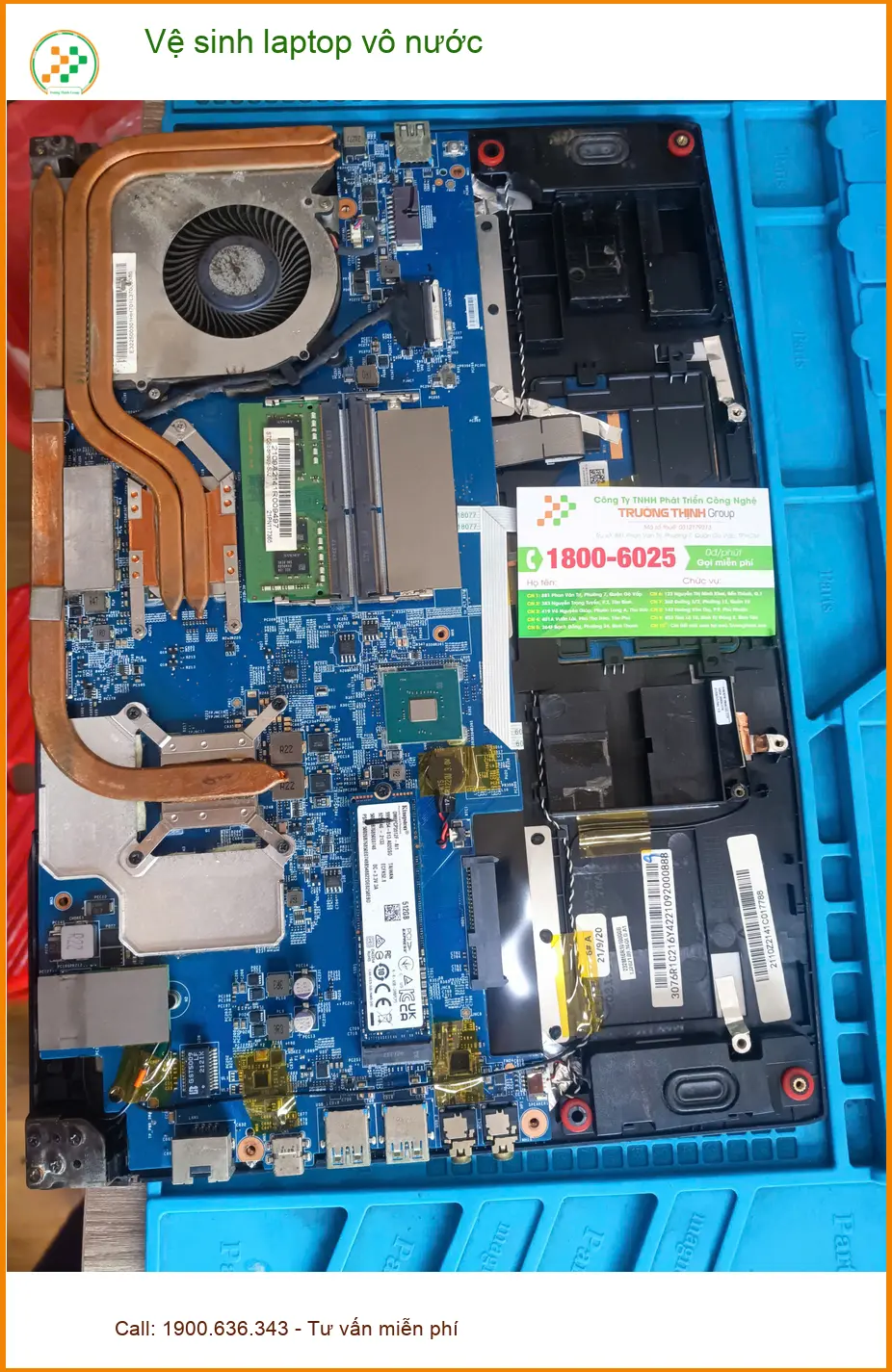 Cửa hàng vệ sinh laptop vô nước Quận Tân Phú lấy ngay - Chị Thùy rất hài lòng ảnh thực tế 1