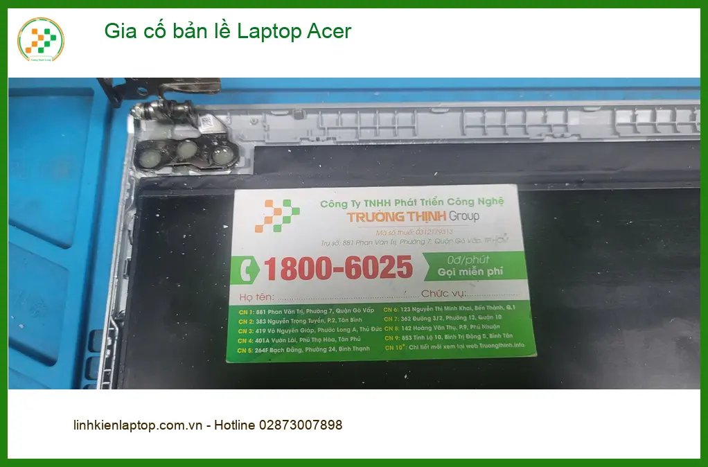 Anh Quang lỡ tay làm rơi - Trung tâm gia cố bản lề Laptop Acer Quận Bình Tân uy tín ảnh thực tế 2