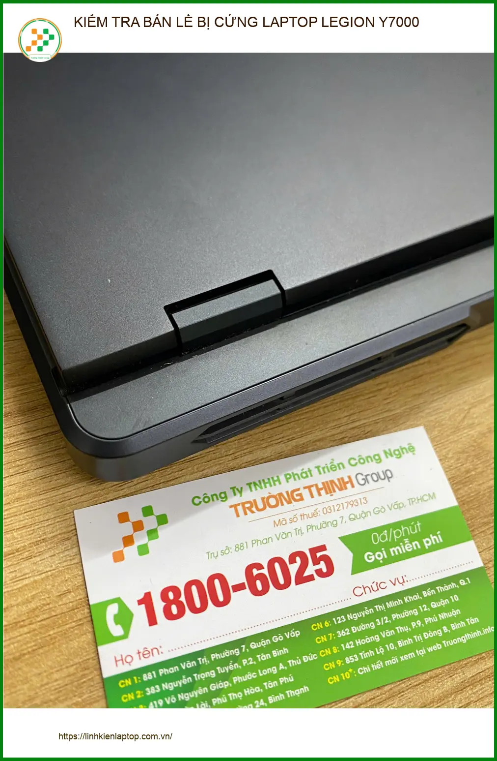 Anh Phước review dịch vụ kiểm tra bản lề cứng Laptop Legion Y7000 Quận 12 ảnh thực tế 2