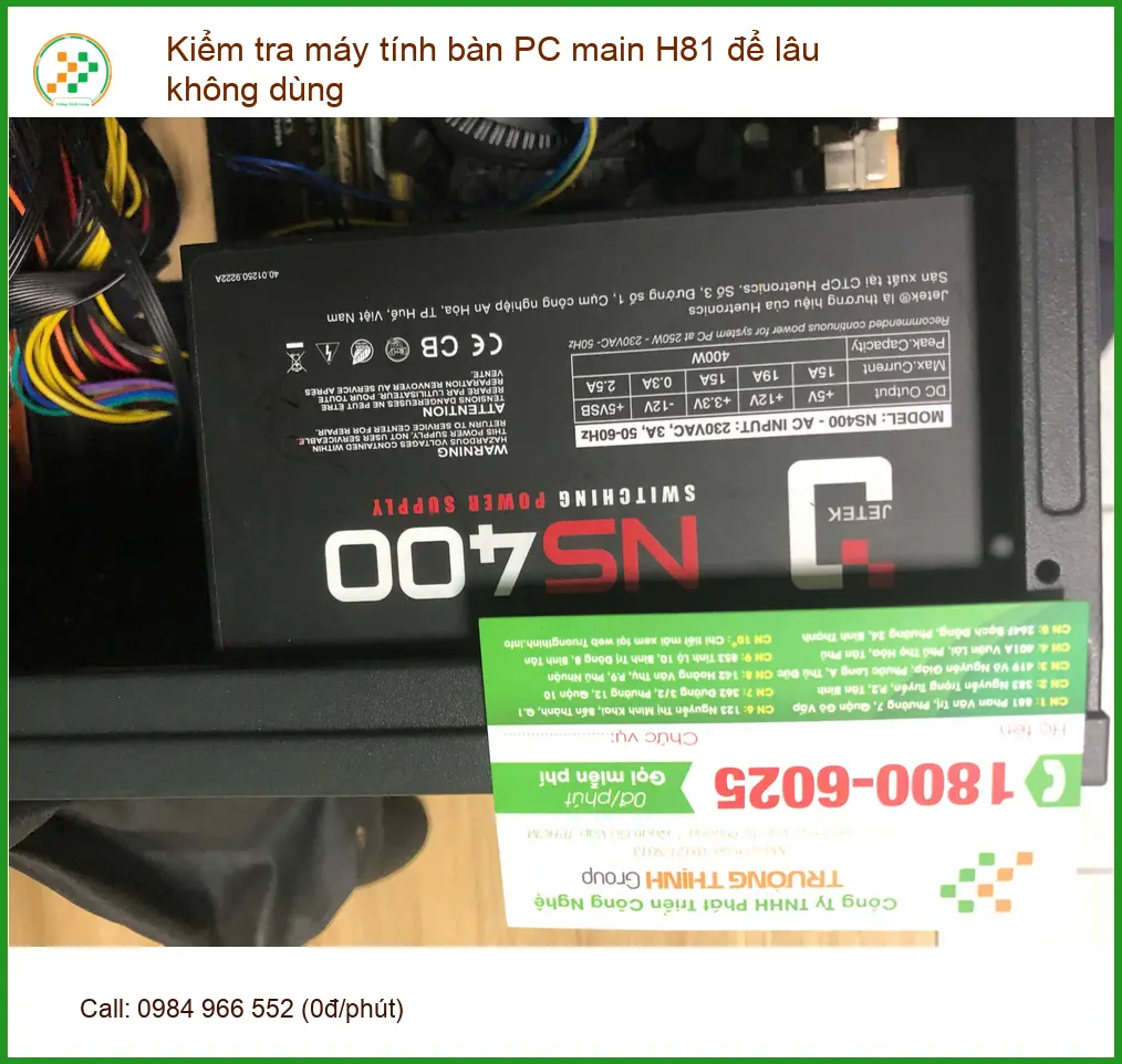 Anh Phước sinh viên Quận Bình Tân review dịch vụ kiểm tra PC main H81 ảnh thực tế 1