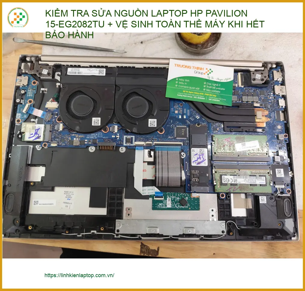 Chị Thủy sửa nguồn laptop HP Pavilion 15-EG2082TU, vệ sinh Quận Phú Nhuận ảnh thực tế 2