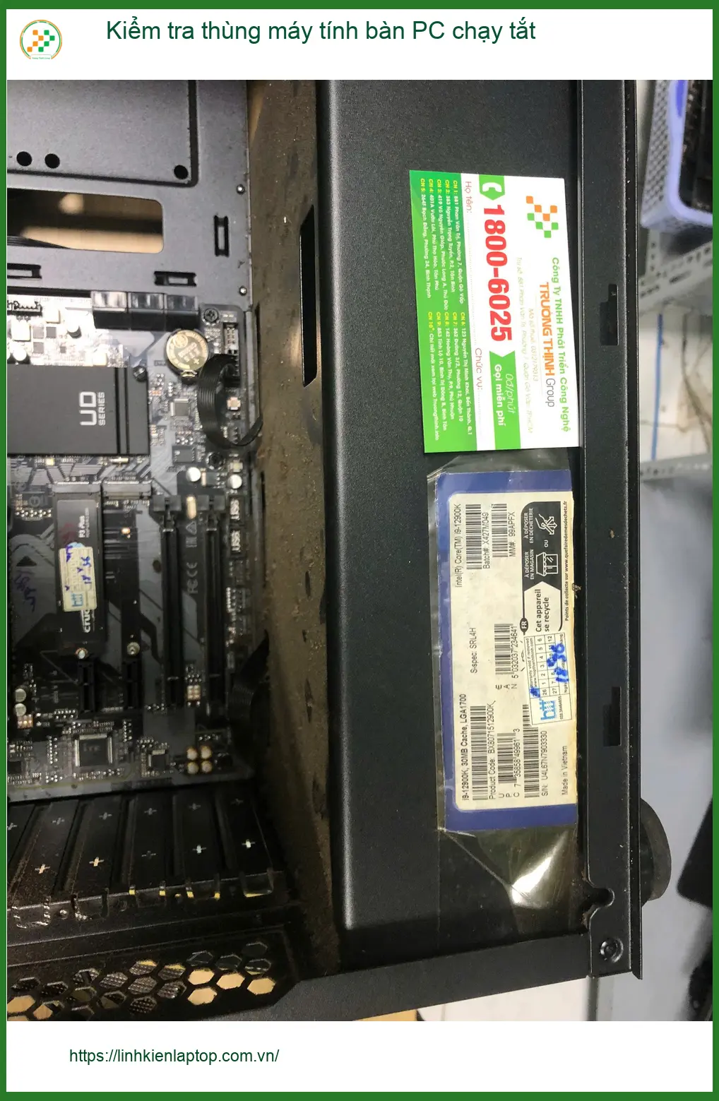 Anh Tấn kiến trúc sư tìm dịch vụ sửa thùng PC chạy tắt uy tín Quận Bình Tân ảnh thực tế 1