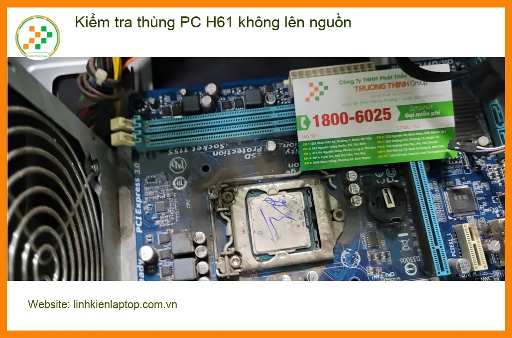 Chị Thảo Nguyên gấp rút tìm chỗ sửa PC H61 không lên nguồn Quận Bình Tân ảnh thực tế 1