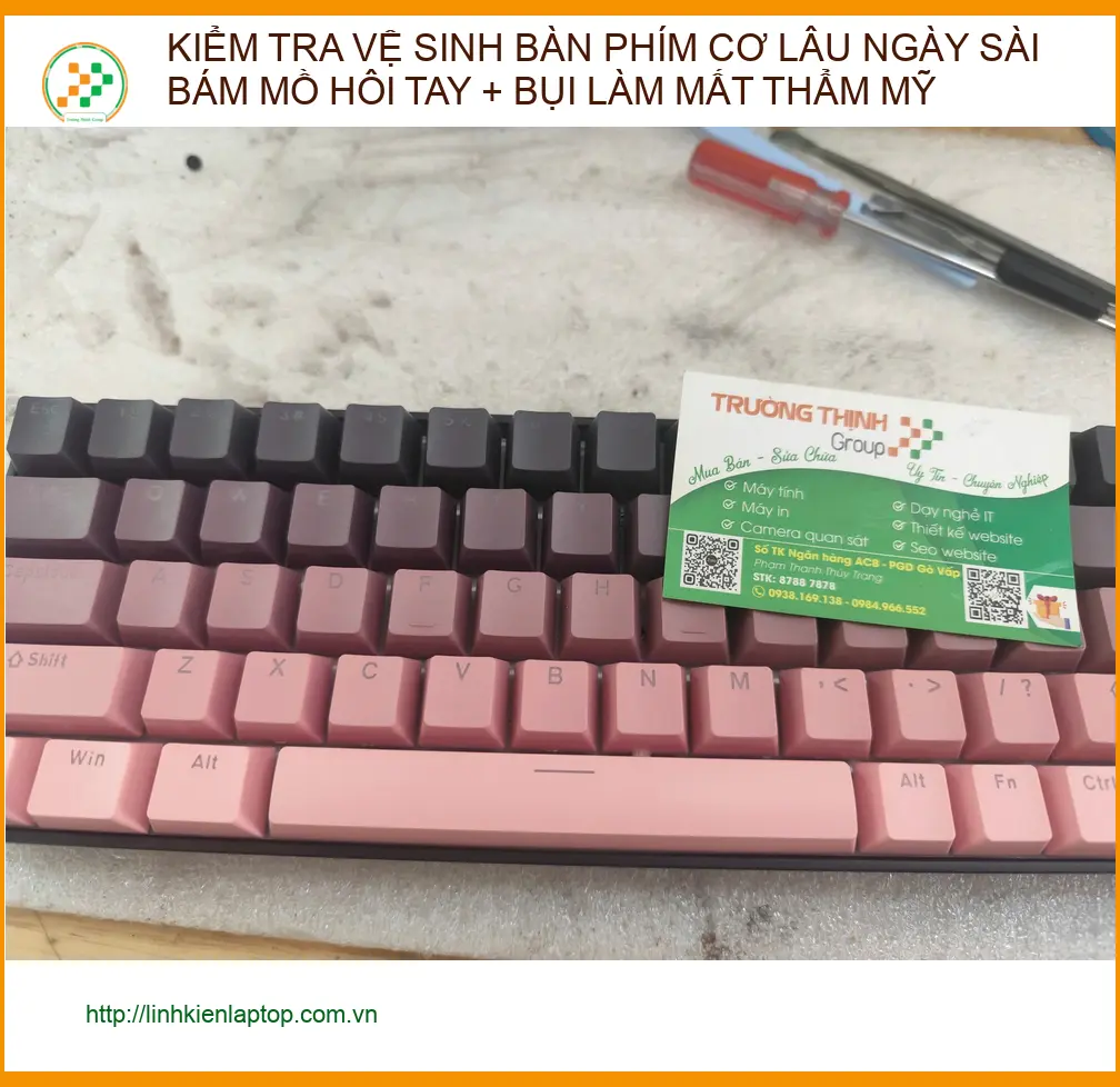 Cô Hạnh giáo viên review dịch vụ vệ sinh bàn phím cơ ở Quận Phú Nhuận ảnh thực tế 1