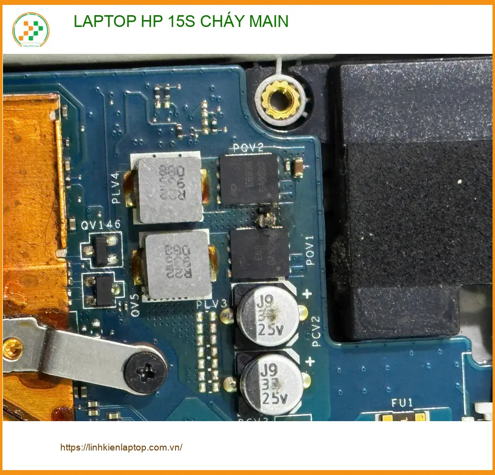 Nơi xử lý LAPTOP HP 15S cháy main Quận 10 - Bạn Long sinh viên hoảng loạn ảnh thực tế 2