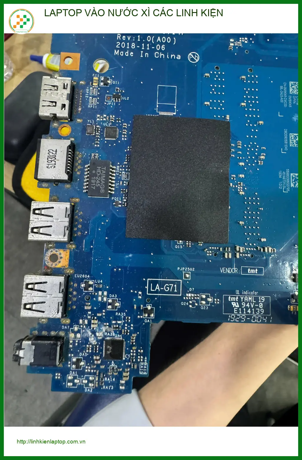 Anh Đại quản lý nhà hàng tá hỏa vì laptop vào nước xì linh kiện Quận 10 ảnh thực tế 1