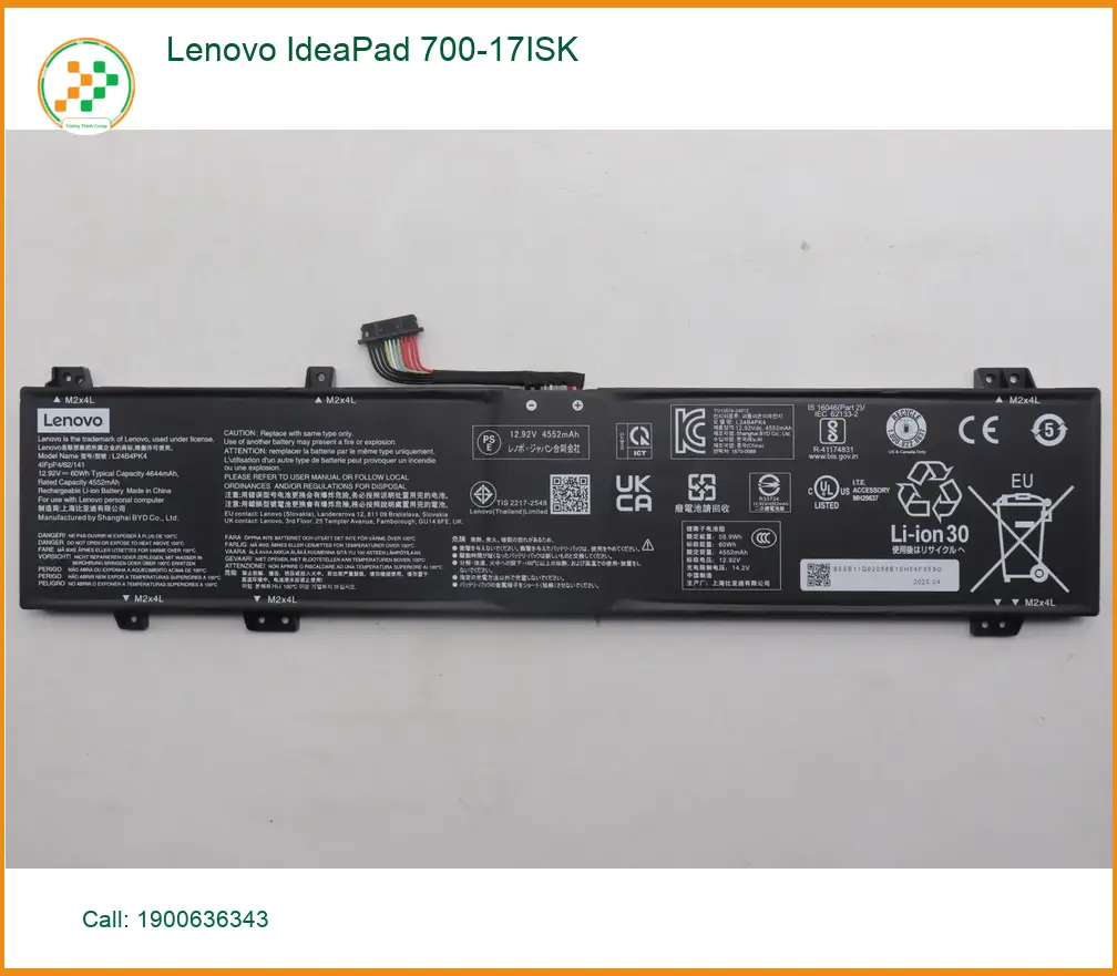 Pin Laptop Lenovo IdeaPad 700-17ISK - Thay Lấy Liền | Uy Tín TPHCM