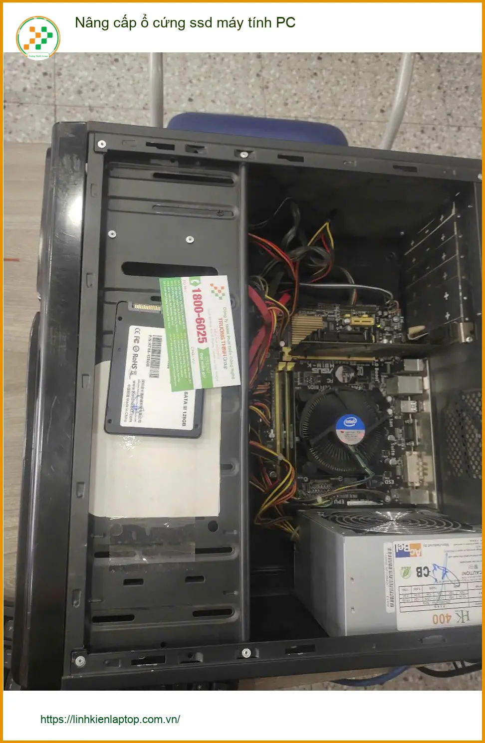 Dịch vụ nâng cấp ổ cứng ssd máy tính PC Quận 7 - Anh Thịnh trải nghiệm tăng tốc máy tính ảnh thực tế 1