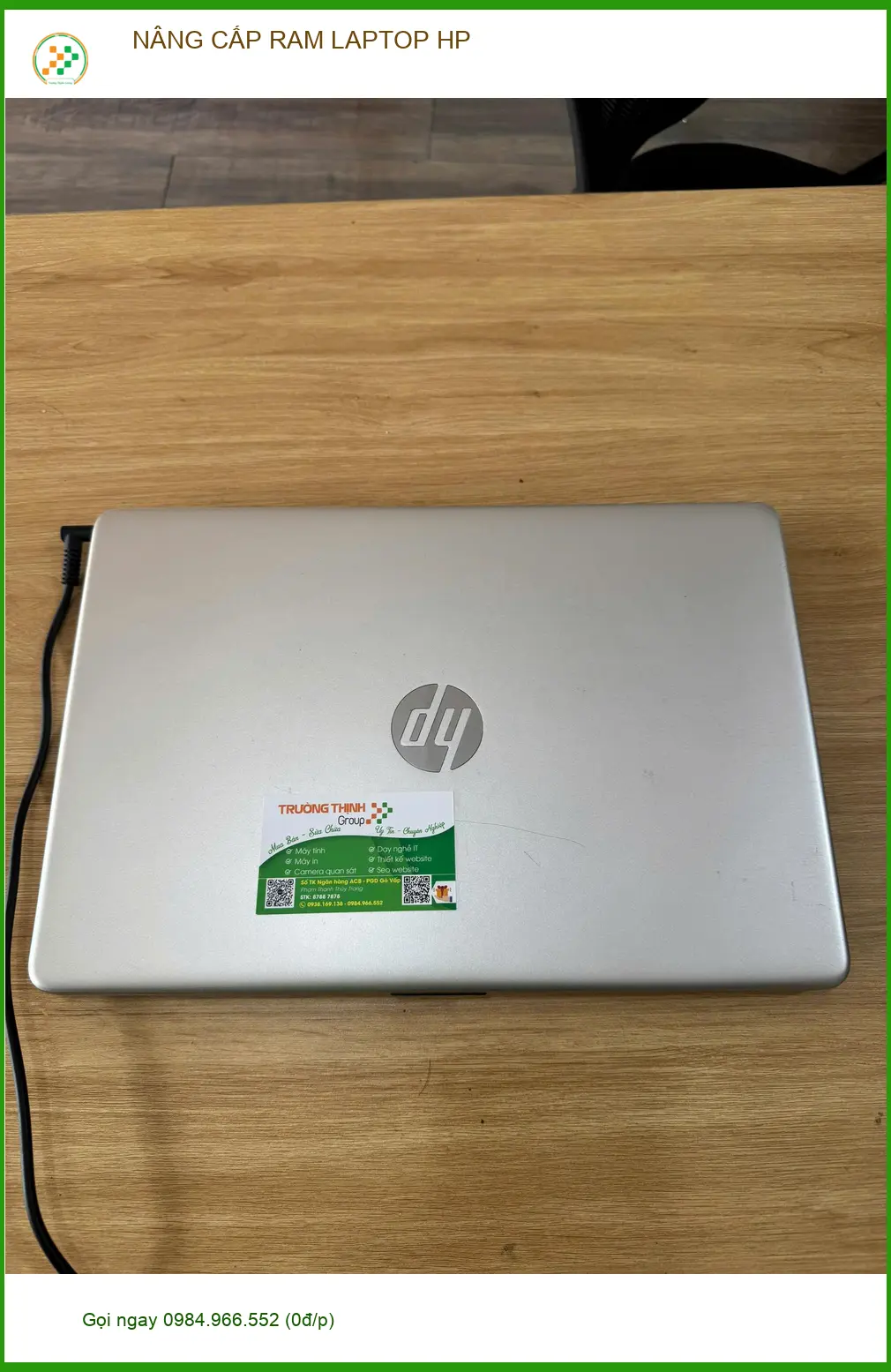 Anh Khoa thiết kế cần nâng cấp RAM Laptop HP Quận Tân Bình cấp tốc ảnh thực tế 1