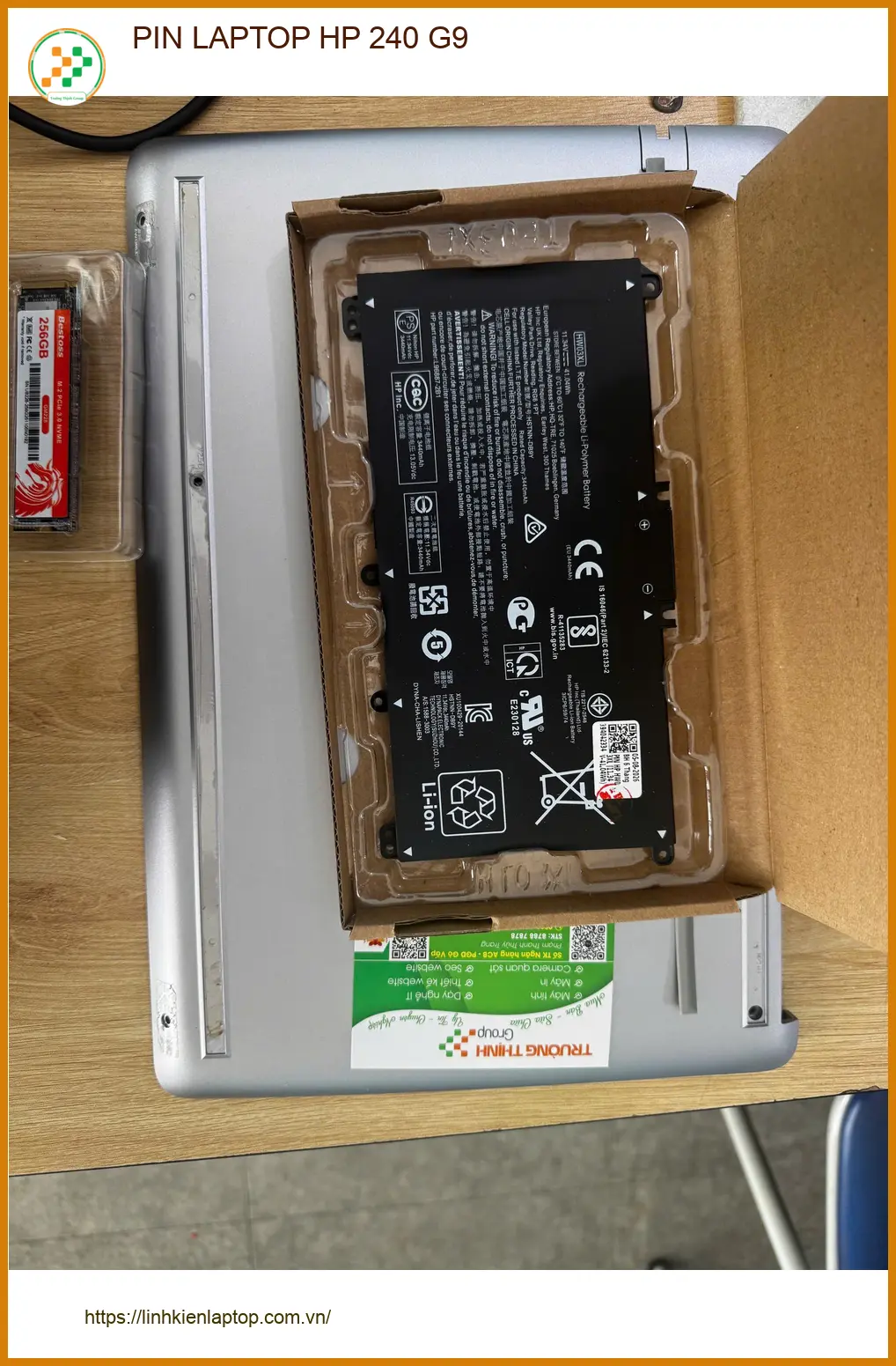 Trung tâm thay PIN LAPTOP HP 240 G9 Quận 10 lấy ngay - Cô Thảo thiết kế đồ họa ảnh thực tế 2