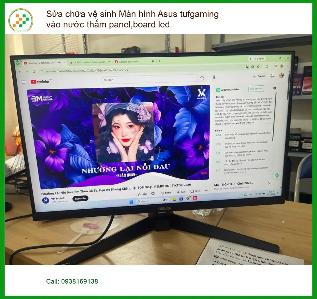 Anh Đạt ở Phú Nhuận tìm chỗ sửa màn hình Asus tufgaming vào nước uy tín ảnh thực tế 1