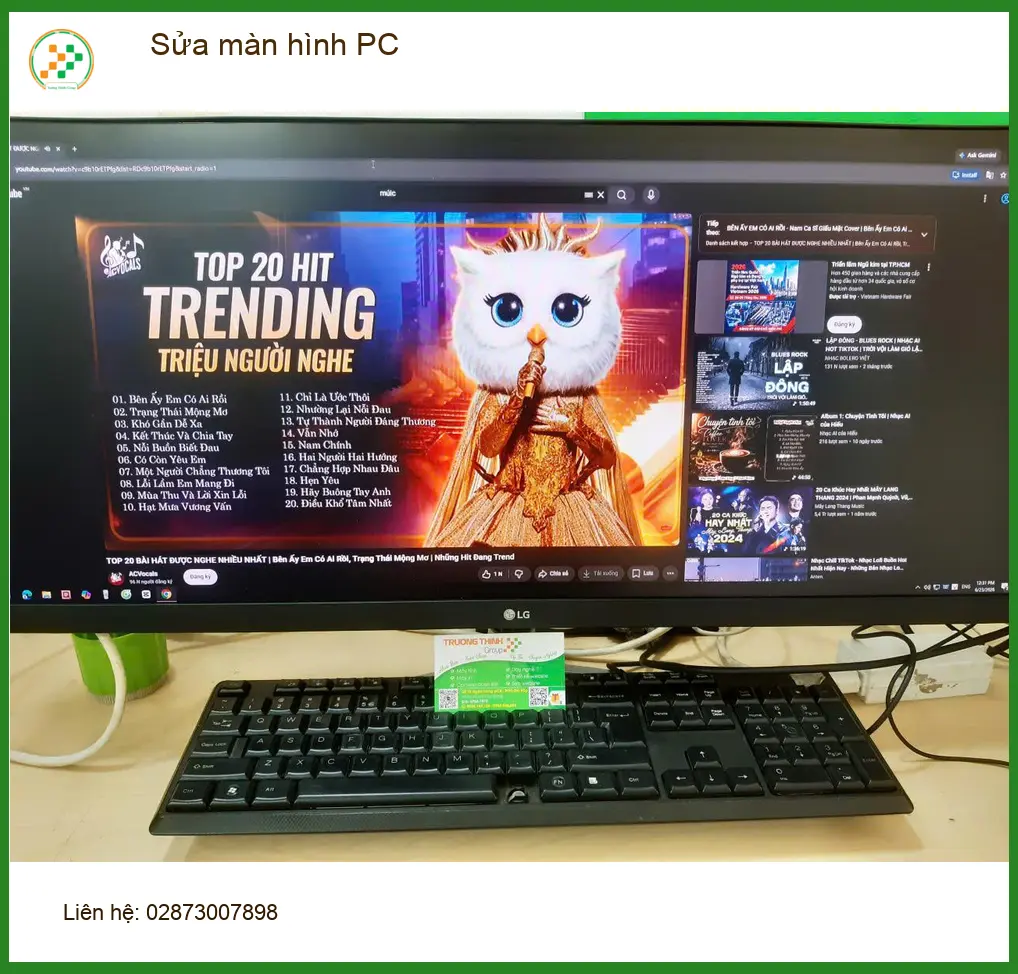 Bạn An lo lắng màn hình PC nháy - Địa chỉ Sửa màn hình PC Quận Tân Bình lấy liền ảnh thực tế 1