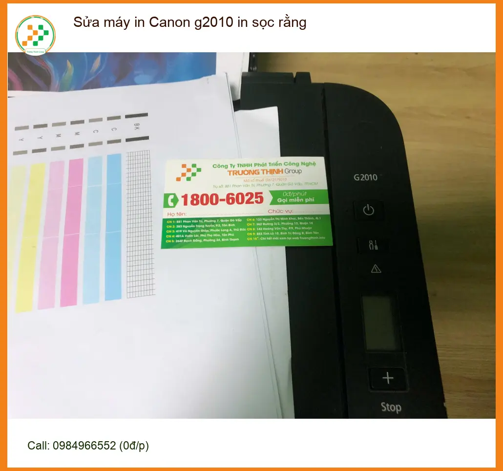 Anh Khánh ở Quận Bình Tân và nỗi lo máy in Canon g2010 in sọc rằng ảnh thực tế 1