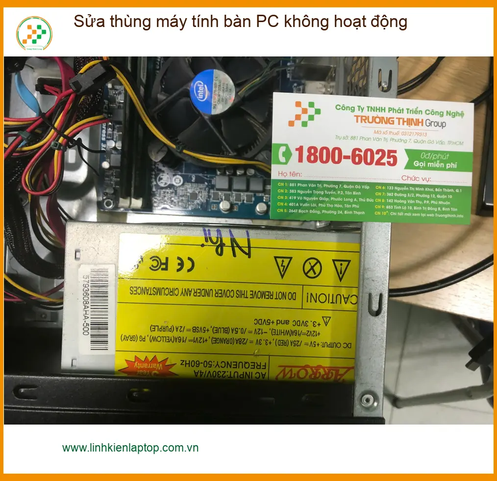 Chú Phước Thành review dịch vụ sửa thùng máy tính bàn PC không hoạt động Quận Bình Tân ảnh thực tế 2
