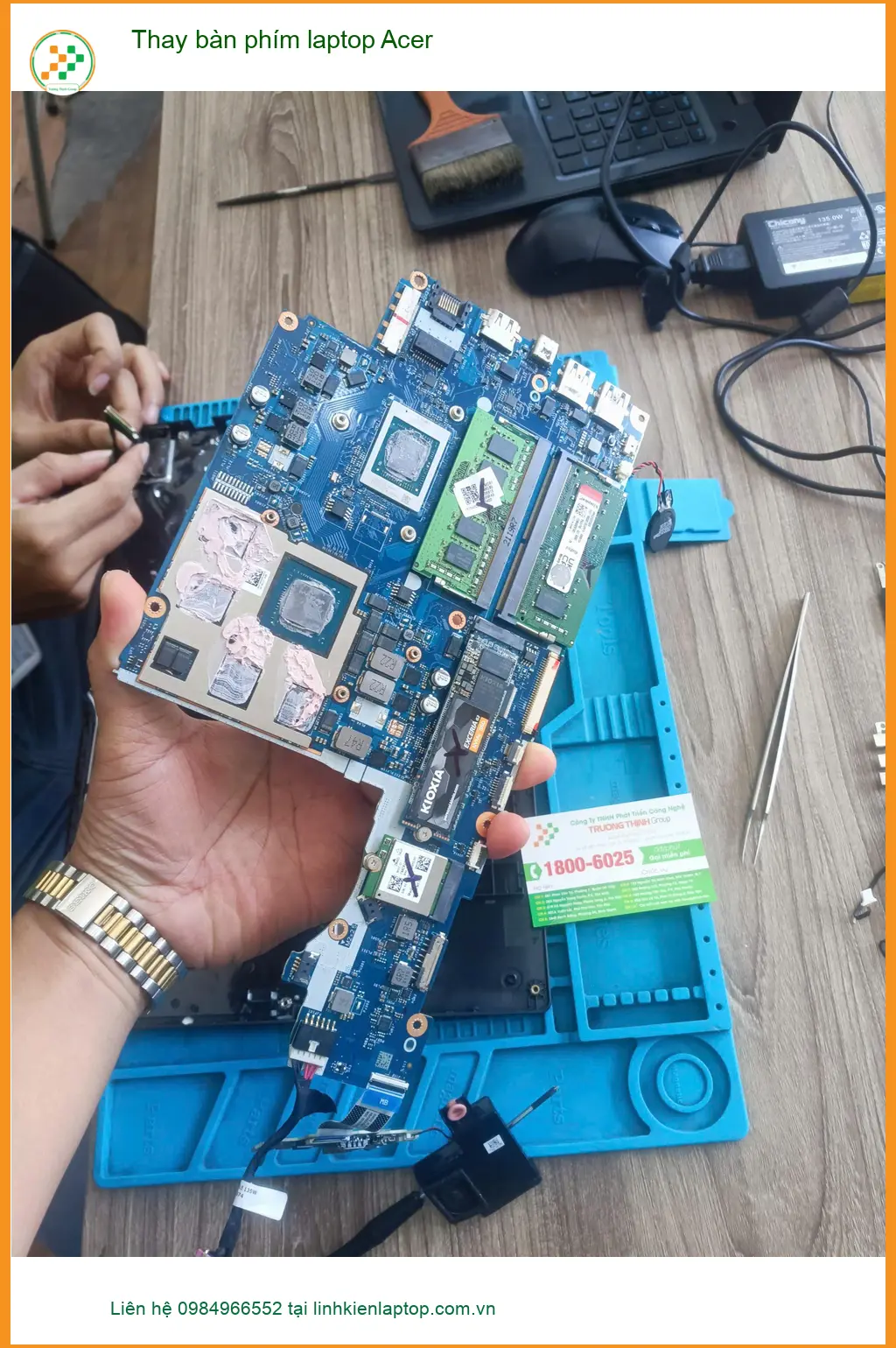 Trung tâm thay bàn phím laptop Acer lấy ngay Quận Tân Phú - Chị Vy làm rơi gây hư hỏng ảnh thực tế 1