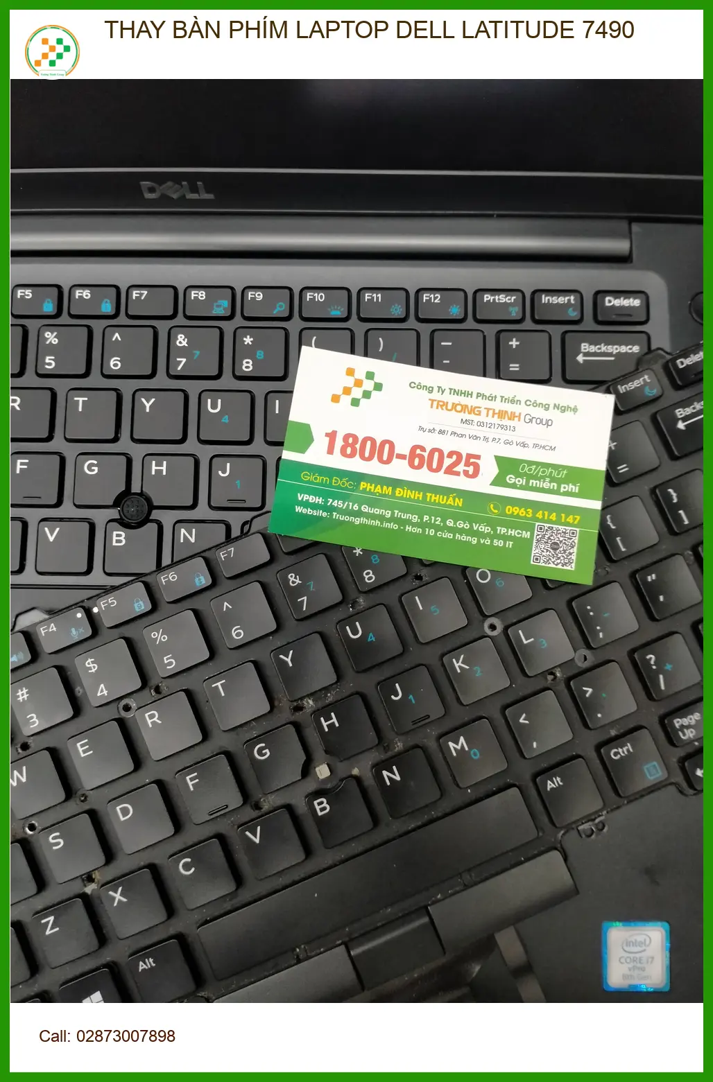Anh Phong review thay bàn phím laptop Dell Latitude 7490 Quận 12 ảnh thực tế 2