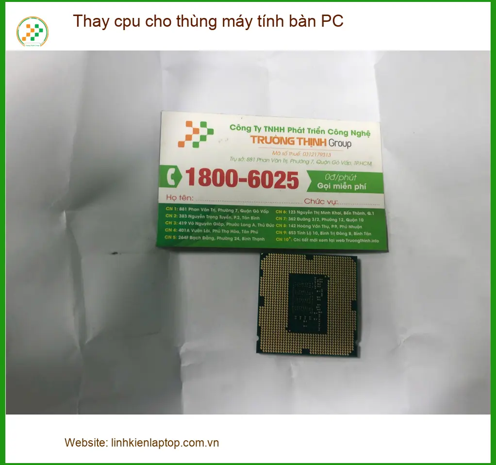 Anh Quang chủ cửa hàng tạp hóa review ca thay CPU cho máy tính bàn PC Quận Bình Tân ảnh thực tế 1