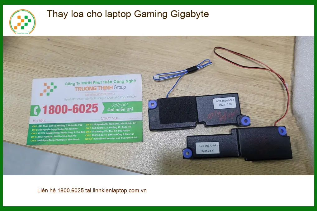 Anh Quang chủ quán cafe review thay loa laptop Gaming Gigabyte Quận Bình Tân ảnh thực tế 1