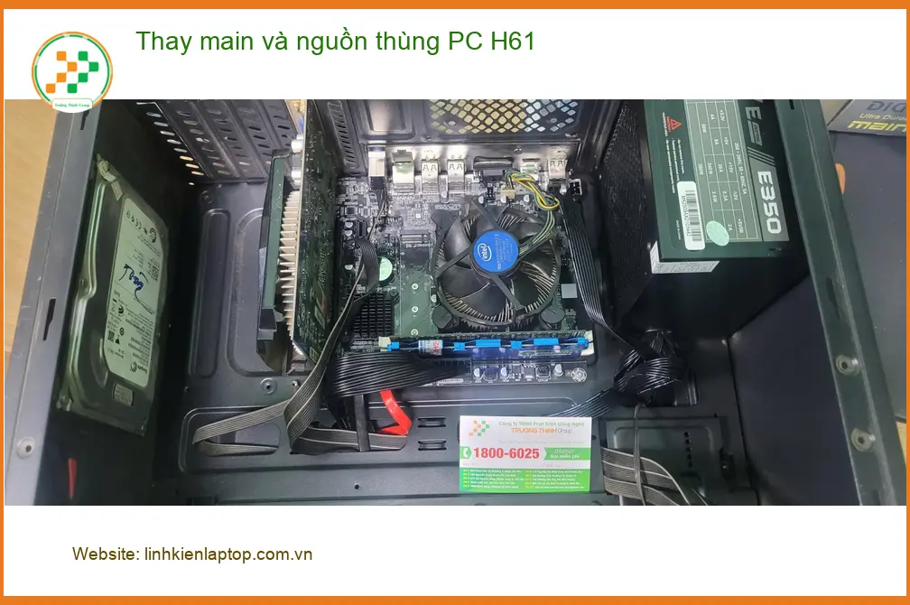 Dịch vụ thay main và nguồn thùng PC H61 Quận Bình Tân - Anh Thịnh IT ảnh thực tế 1