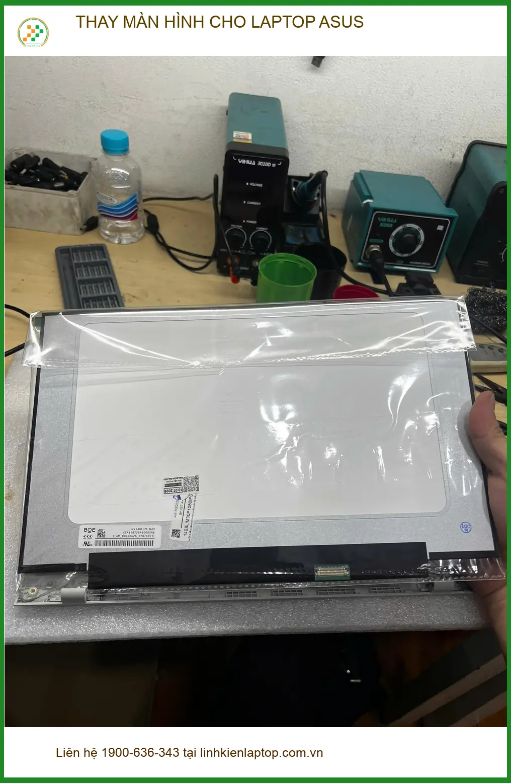 Tiệm thay màn hình laptop Asus Quận Gò Vấp lấy ngay - Chị Diễm gặp lỗi màn hình tối mờ ảnh thực tế 1