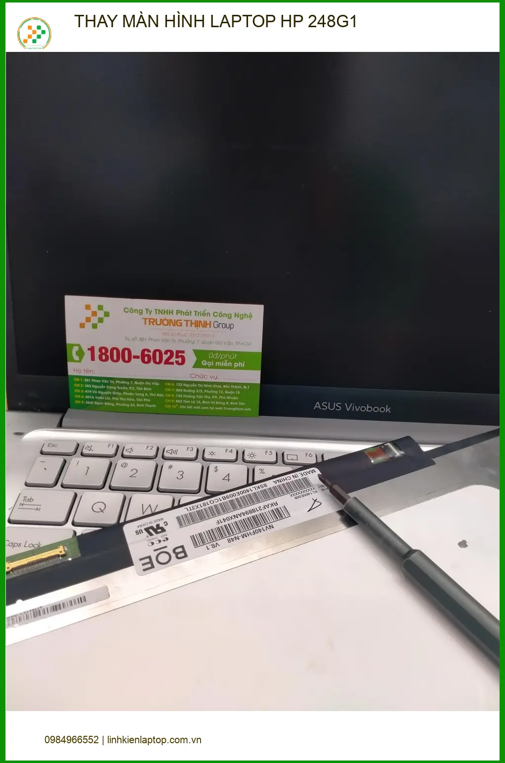 Chú Phong tìm chỗ Thay màn hình laptop HP 248G1 Quận 12 lấy ngay ảnh thực tế 1