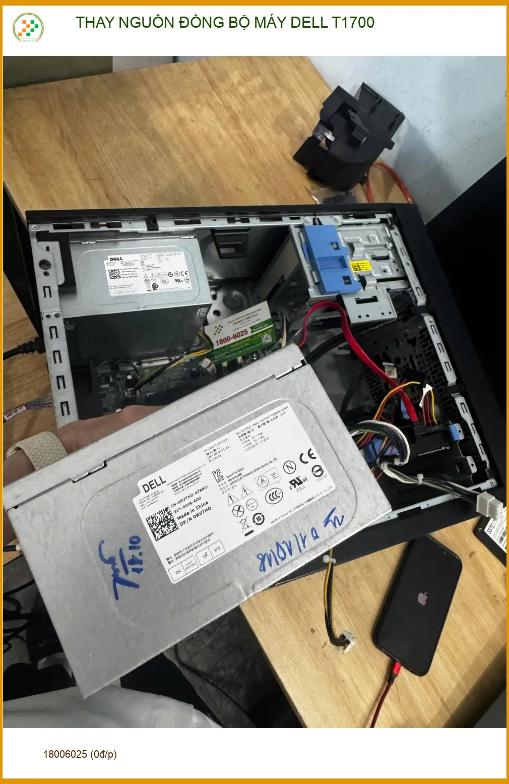 Dịch vụ thay nguồn đồng bộ máy Dell T1700 Quận 10 - Anh Tuấn hài lòng ảnh thực tế 2