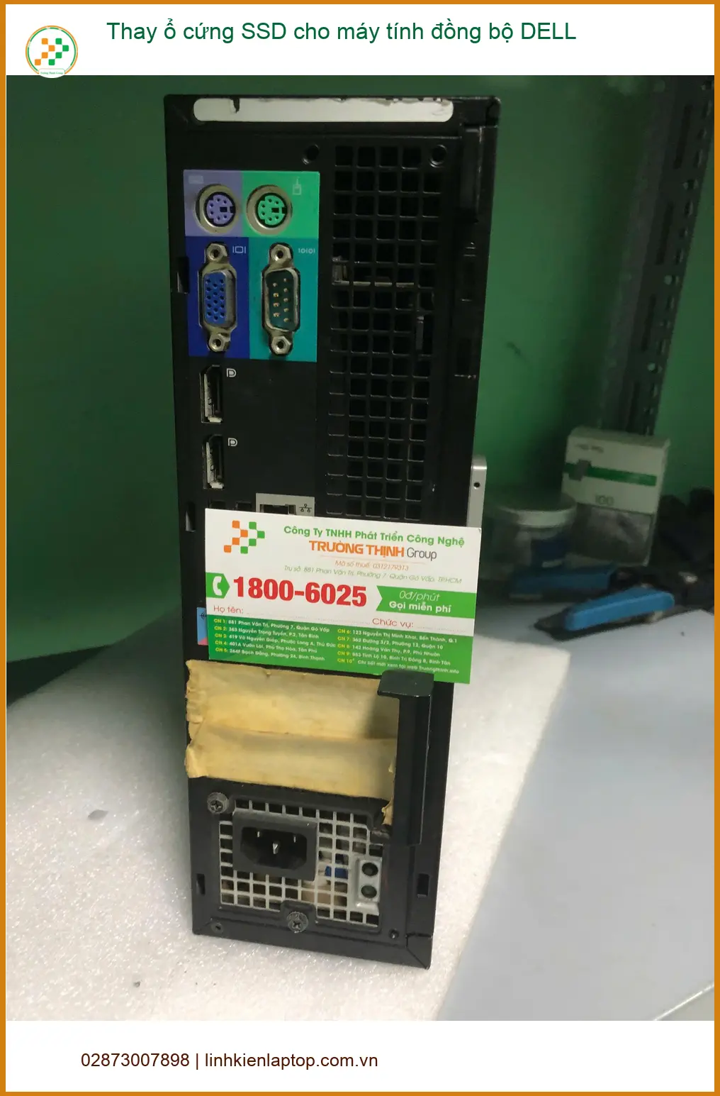 Anh Dũng nhân viên marketing - Thay ổ cứng SSD máy tính DELL Quận Bình Tân ảnh thực tế 1