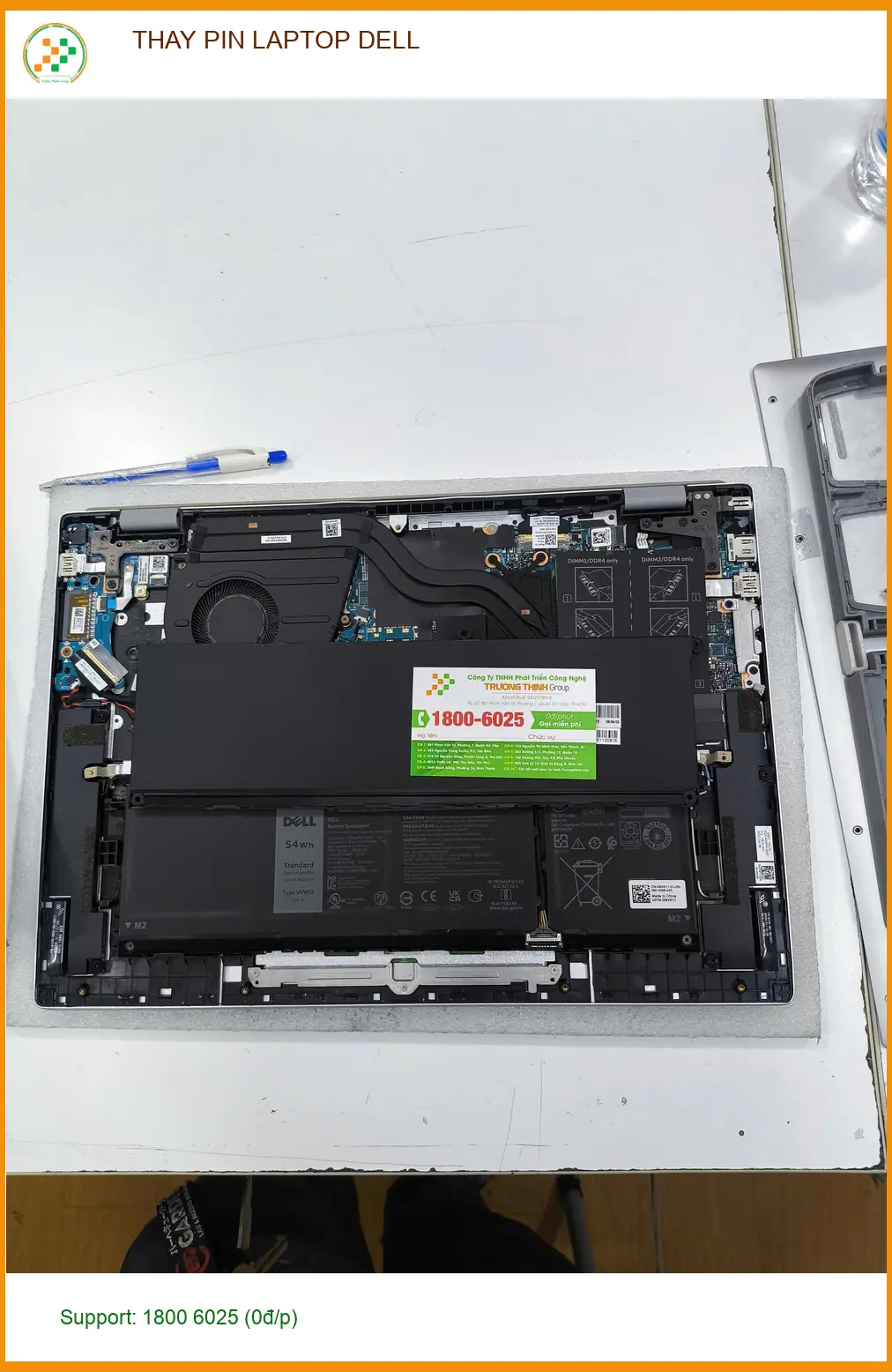 Cô Mai nhân viên văn phòng cần thay pin laptop Dell Quận Gò Vấp uy tín ảnh thực tế 2