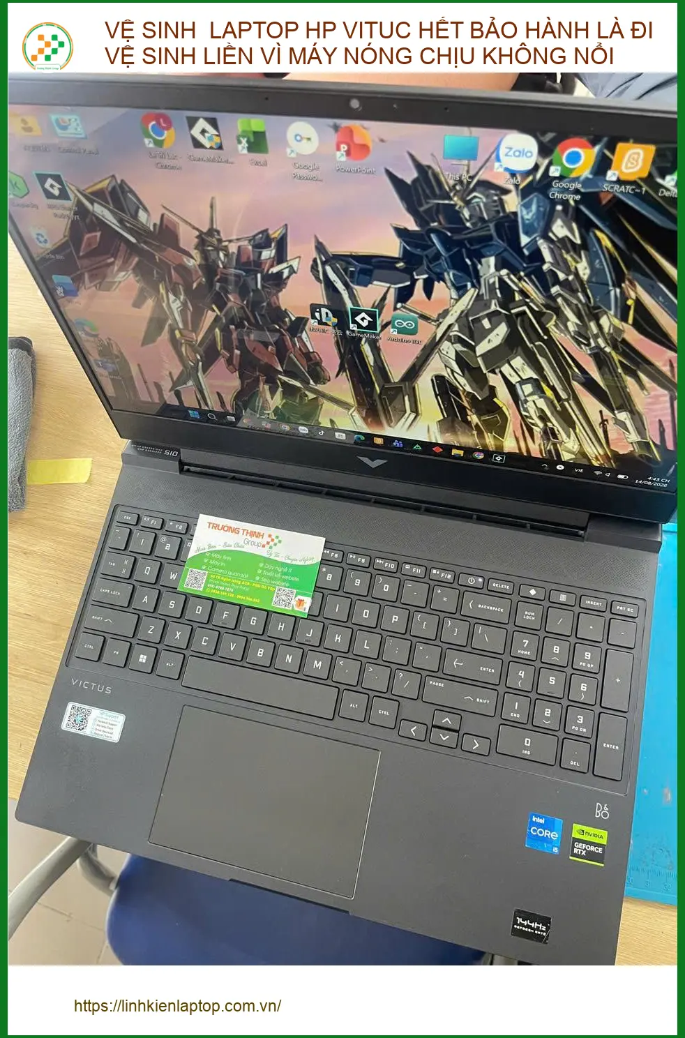 Anh Duy kỹ sư cần vệ sinh laptop HP Vituc nóng ran ở Quận Phú Nhuận ảnh thực tế 1