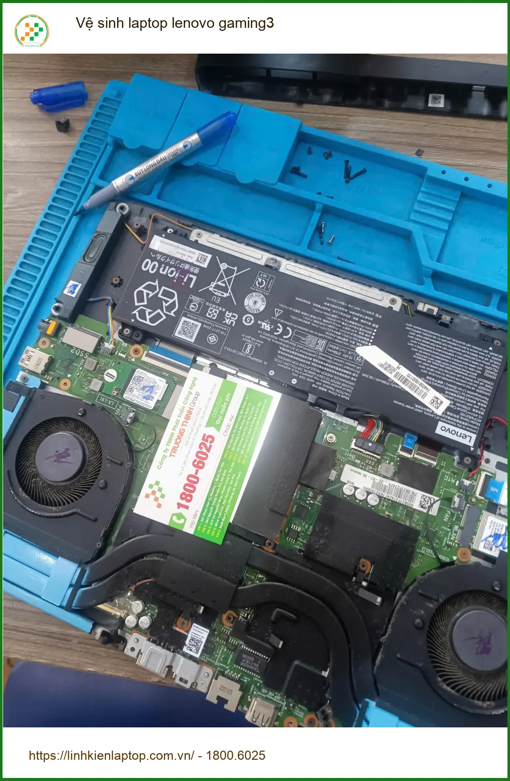 Bạn Khoa review tiệm vệ sinh laptop lenovo gaming3 Quận Tân Phú ảnh thực tế 1