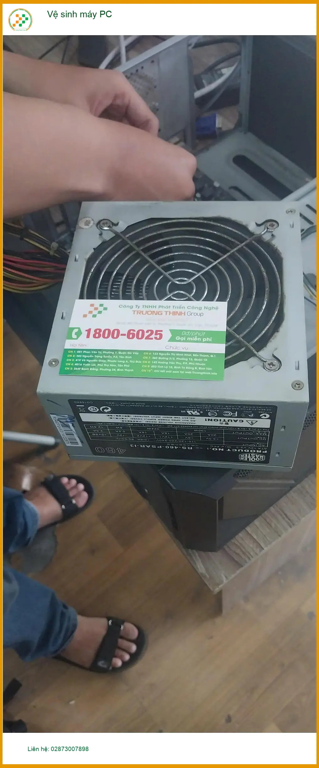 Dịch vụ vệ sinh máy PC Quận Tân Phú uy tín - Anh Đạt kiến trúc sư bận rộn review ảnh thực tế 1