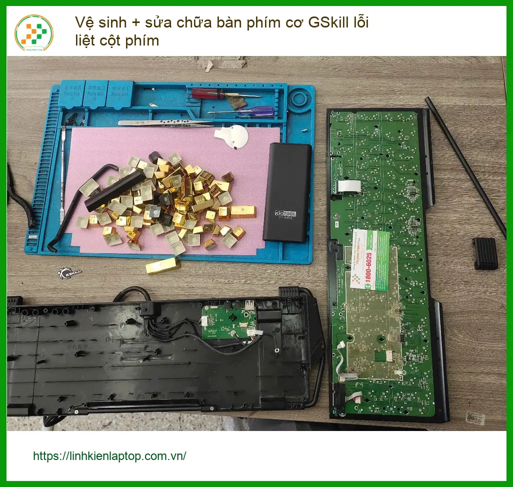 Chú Khoa streamer tìm dịch vụ vệ sinh sửa bàn phím cơ GSkill liệt phím Quận 7 ảnh thực tế 1