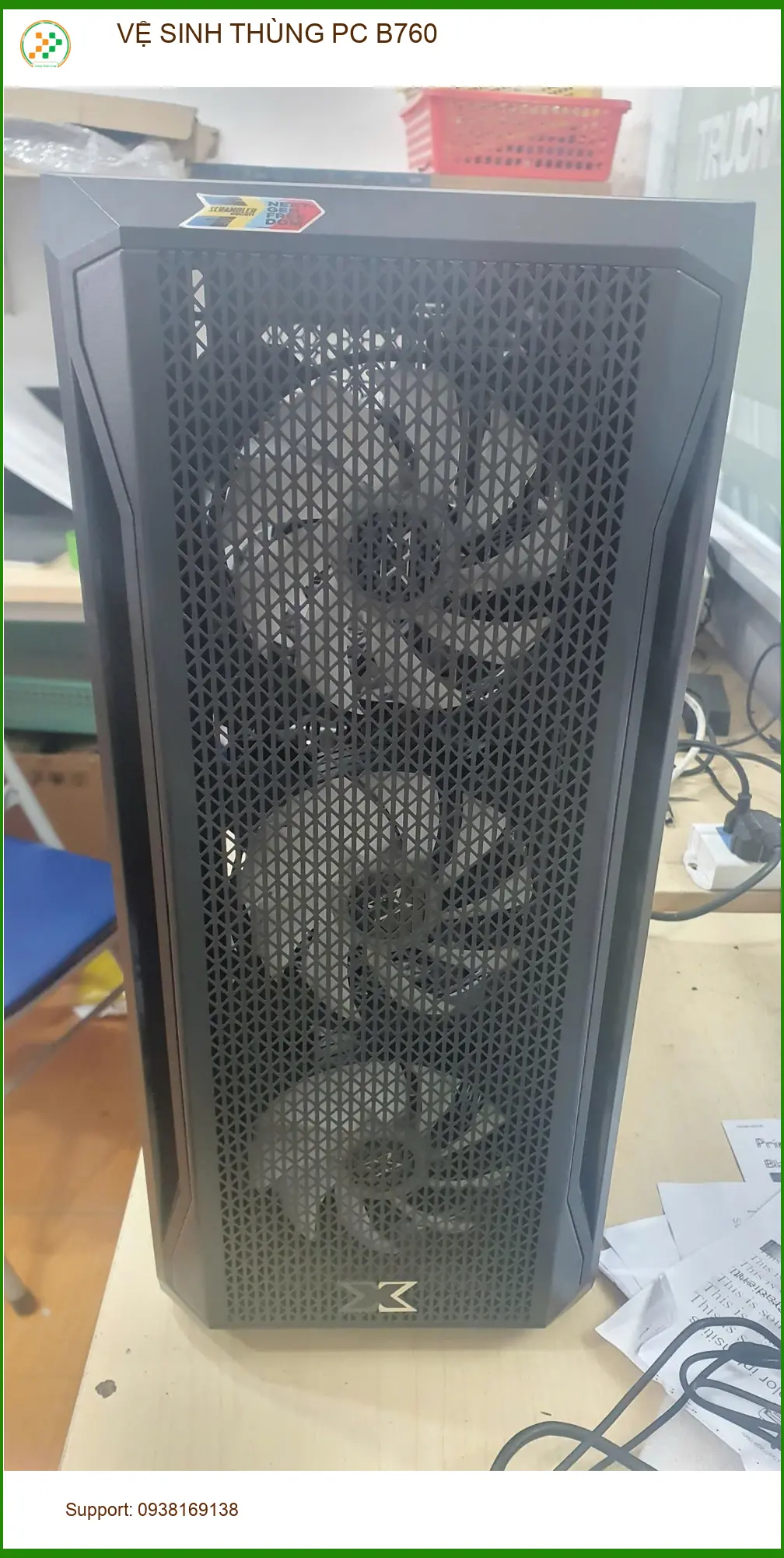 Anh Hùng kỹ sư đánh giá vệ sinh THÙNG PC B760 Quận Gò Vấp cực sạch ảnh thực tế 2