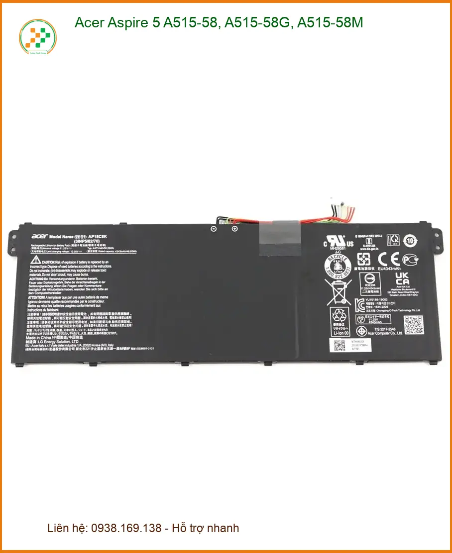 Pin Laptop Acer Aspire 5 A515 - Thay Lấy Liền TPHCM | Giá Rẻ Tại Cửa Hàng